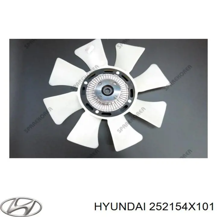 252154X101 Hyundai/Kia ventilador (roda de aletas do radiador de esfriamento)