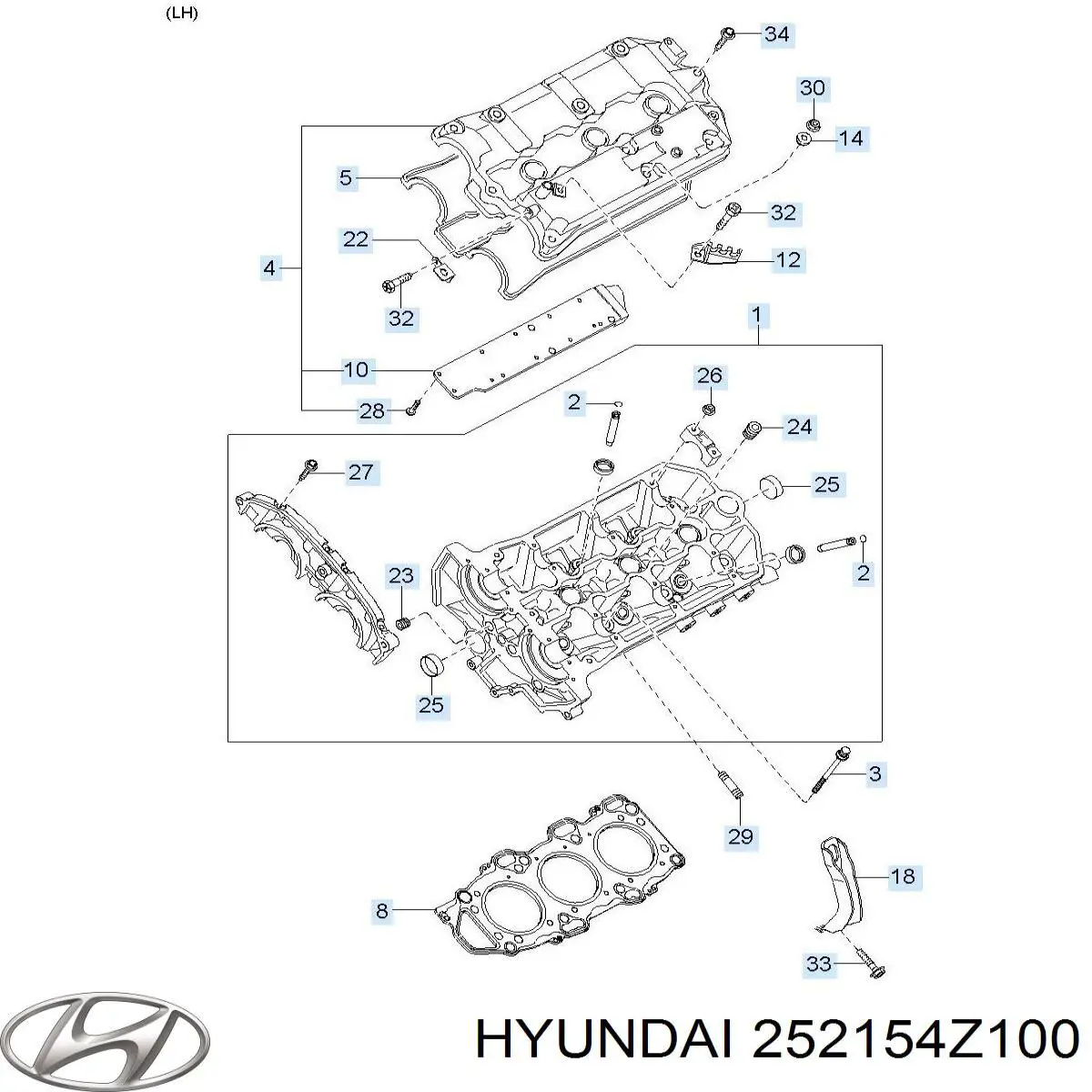 Купить 252154Z100 Hyundai/Kia Муфта вентилятора охлаждения