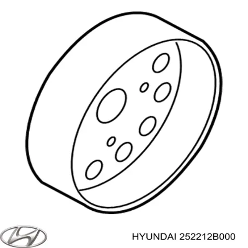 Шкив водяной помпы 252212B000 Hyundai/Kia