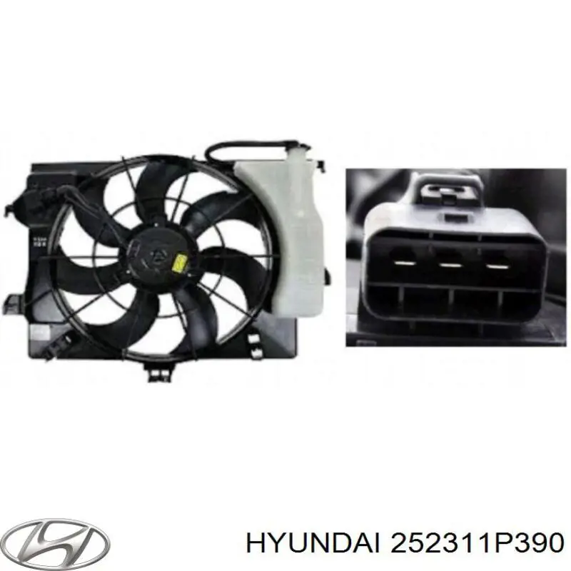 Ventilador (roda de aletas) do radiador de esfriamento para Hyundai Elantra (MD)