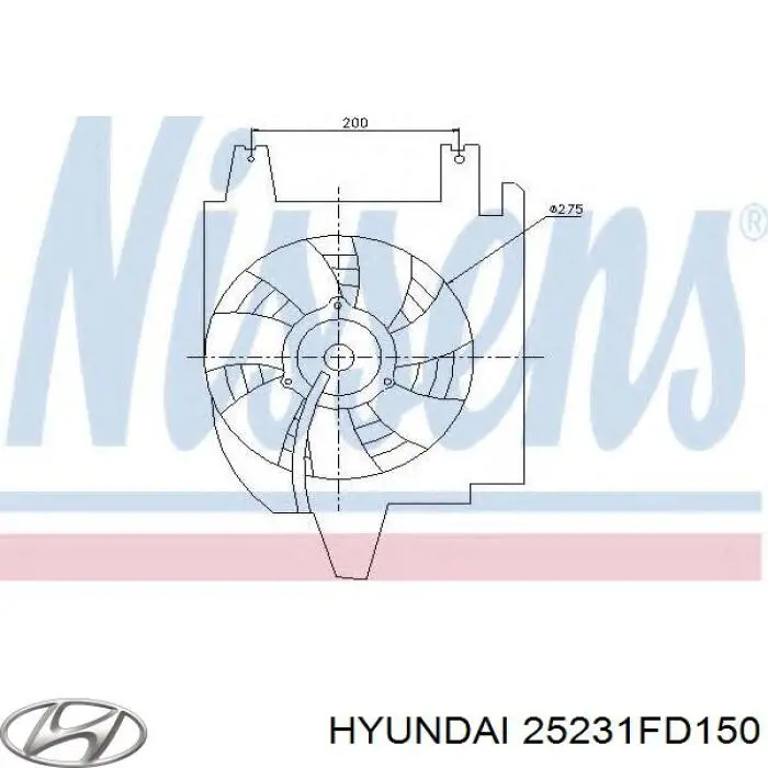 Крыльчатка радиатора охлаждения 25231FD150 Hyundai/Kia