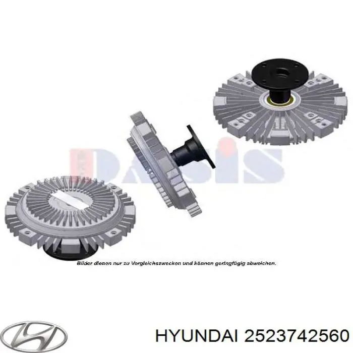 Вискомуфта (вязкостная муфта) вентилятора охлаждения Hyundai/Kia 2523742560