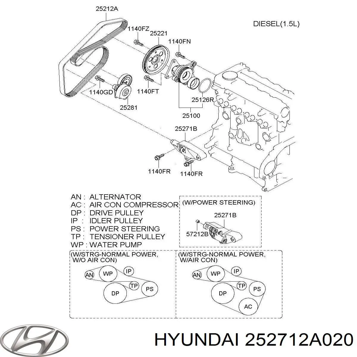 252712A020 Hyundai/Kia 