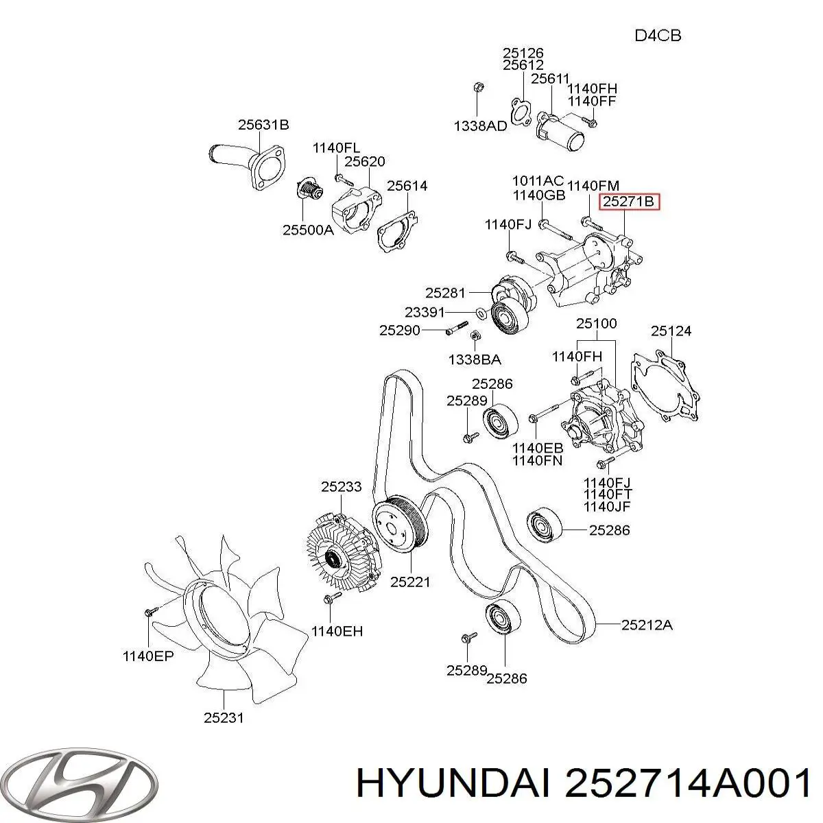  252714A001 Hyundai/Kia