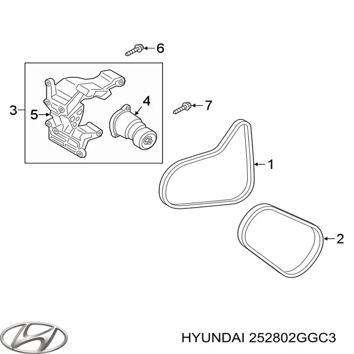  252802GGC3 Hyundai/Kia