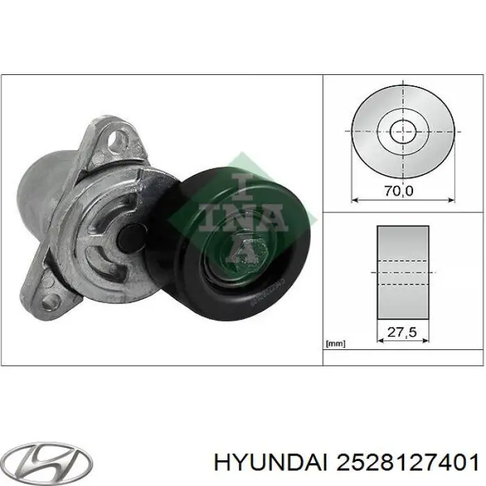 Натяжитель приводного ремня 2528127401 Hyundai/Kia