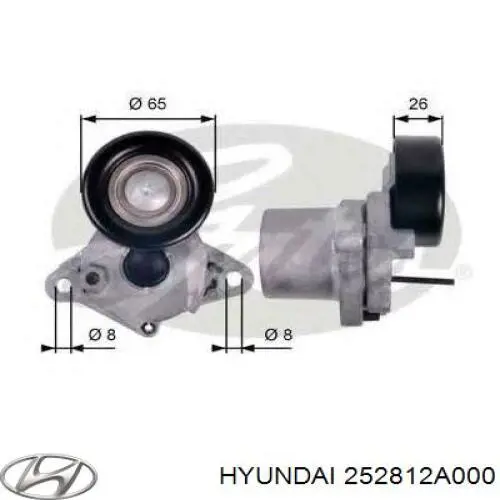 Роликовий модуль натяжителя ремня Hyundai/Kia 252812A000 цена, от 25.34 USD