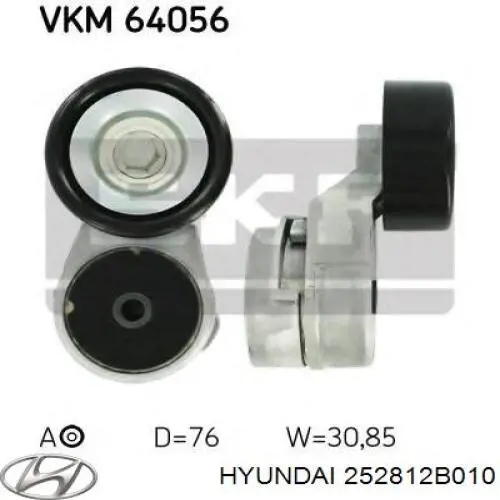 Натяжная планка поликлинового ремня Hyundai/Kia 252812B010