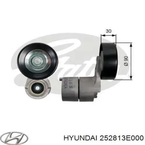 252813E000 Hyundai/Kia Натяжитель клинового ремня