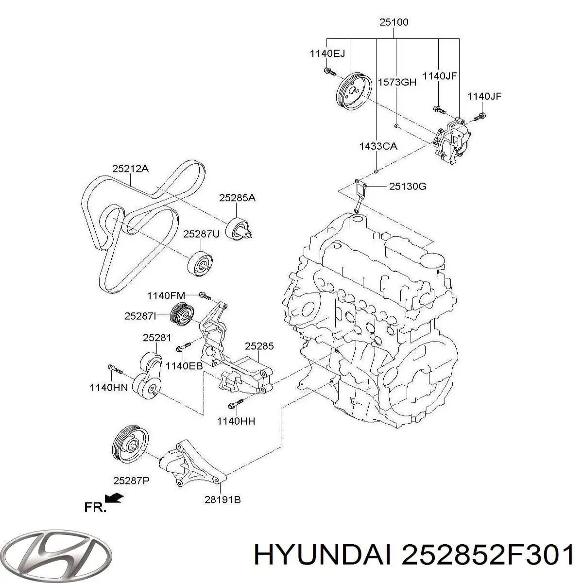  Hyundai/Kia 252852F301 цена, от 98.76 USD