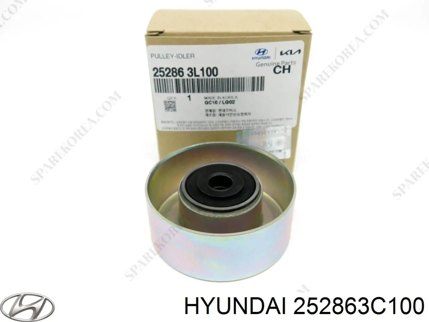 Паразитный ролик приводного ремня Hyundai/Kia 252863C100 цена, от 18.34 USD