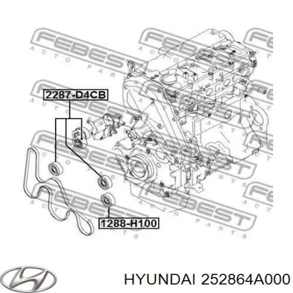 Натяжной ролик Hyundai/Kia 252864A000 цена, от 14.10 USD