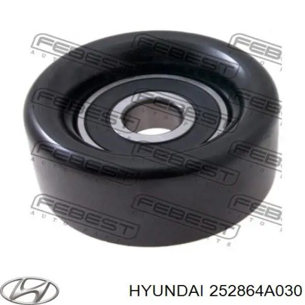 Rodillo, correa trapecial poli V 252864A030 Hyundai/Kia