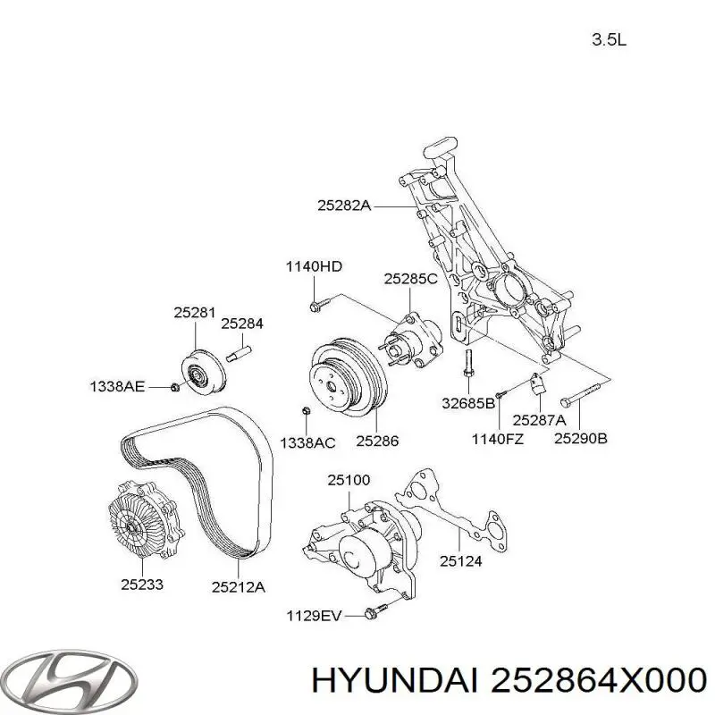 Паразитный ролик 252864X000 Hyundai/Kia