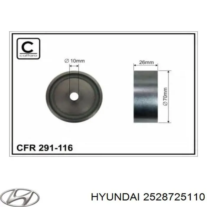 Ролик паразитный Hyundai/Kia 2528725110