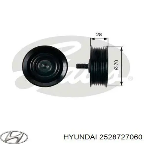 Ролик паразитный Hyundai/Kia 2528727060