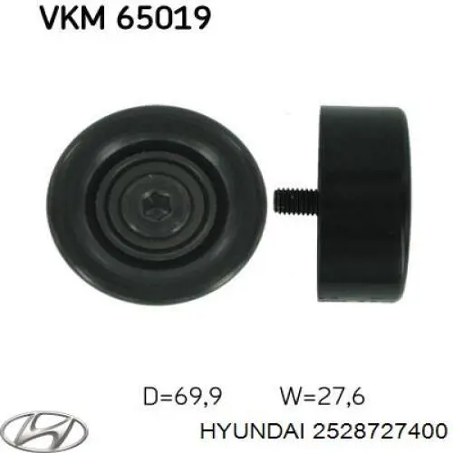 Купить 2528727400 Hyundai/Kia Паразитный ролик