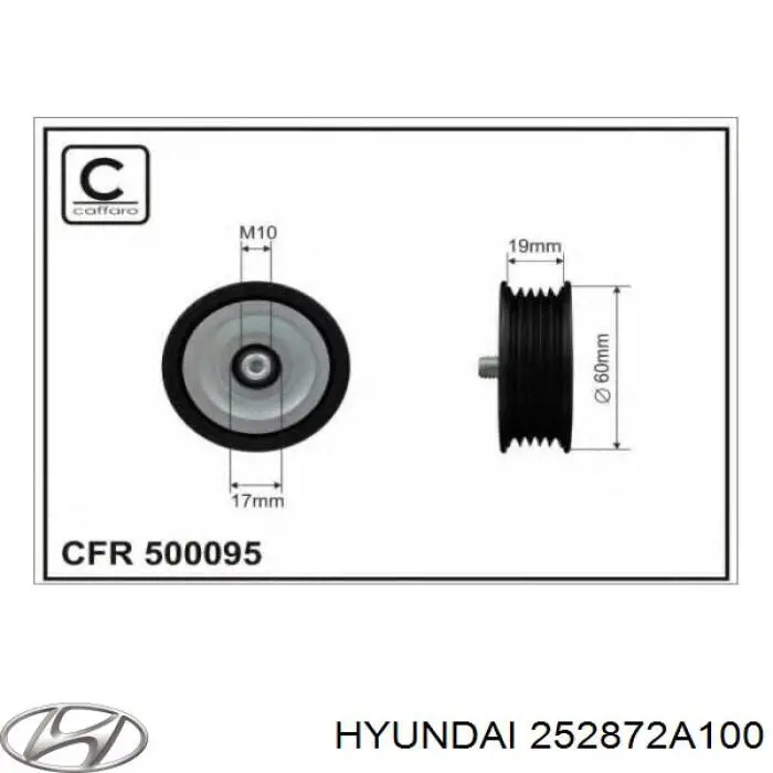 252872A100 Hyundai/Kia паразитный ролик