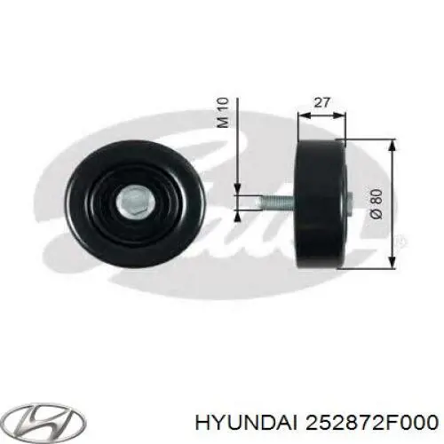 Купить 252872F000 Hyundai/Kia Ведуший ролик ГРМ