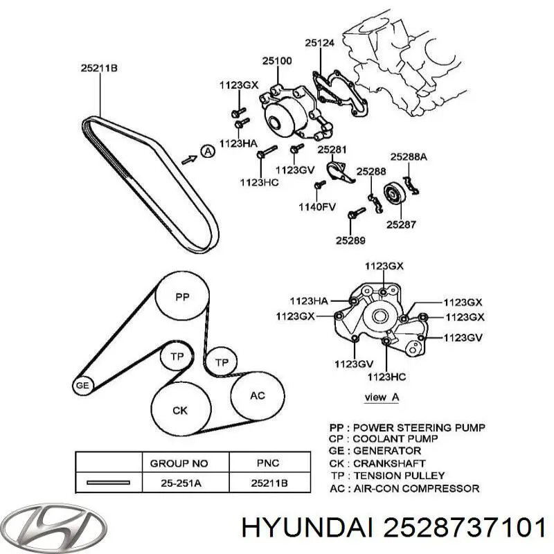 Купить 2528737101 Hyundai/Kia Паразитный ролик