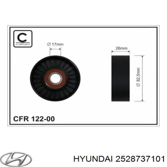 Паразитный ролик 2528737101 Hyundai/Kia