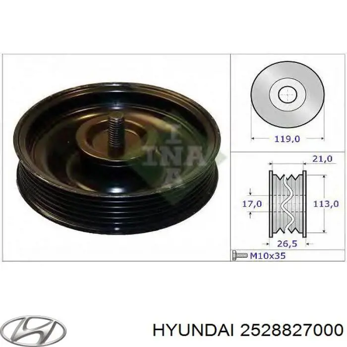 2528827000 Hyundai/Kia паразитный ролик