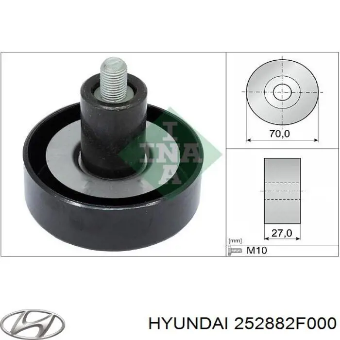 Ролик приводного ремня паразитный HYUNDAI 252882F000