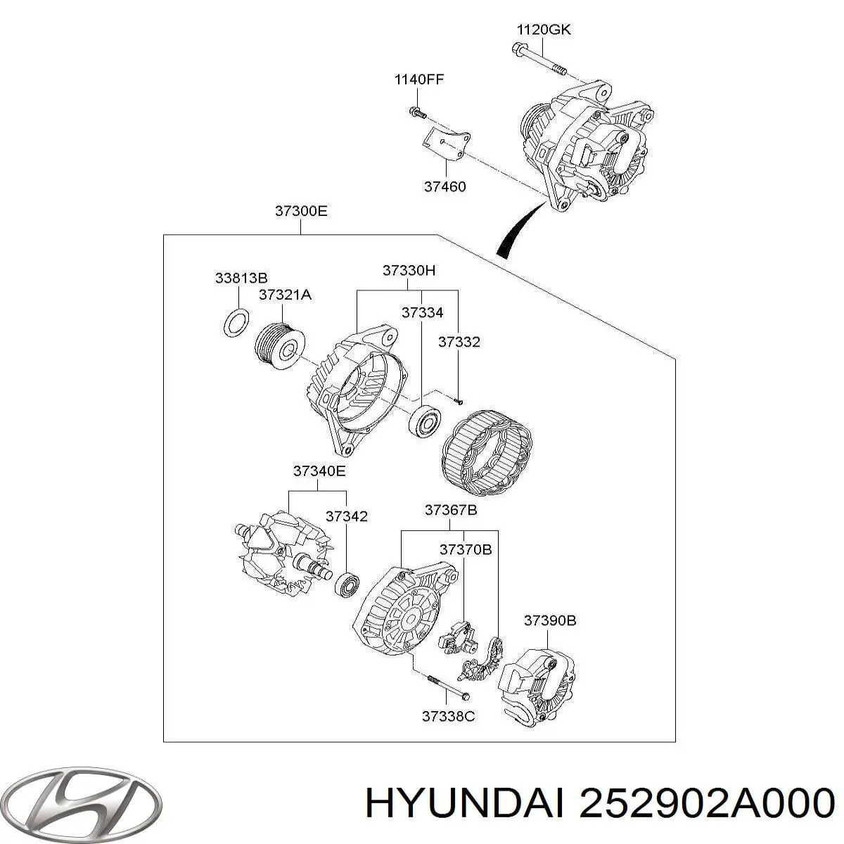 Муфта генератора Hyundai/Kia 252902A000