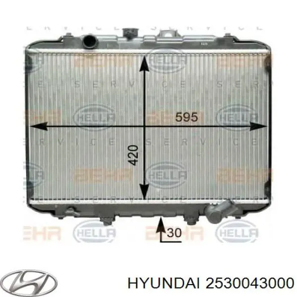 Купить 2530043000 Hyundai/Kia Радиатор водяной
