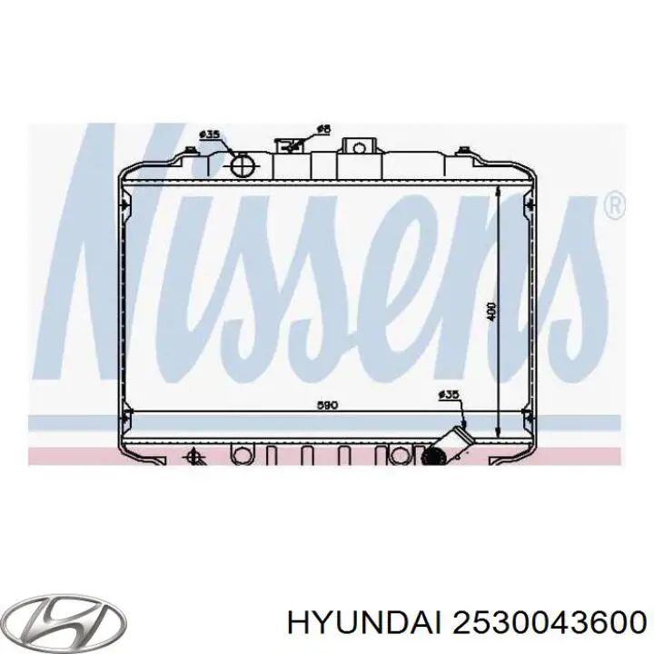 Радиатор охлаждения двигателя Hyundai/Kia 2530043600 цена, от 105.98 USD