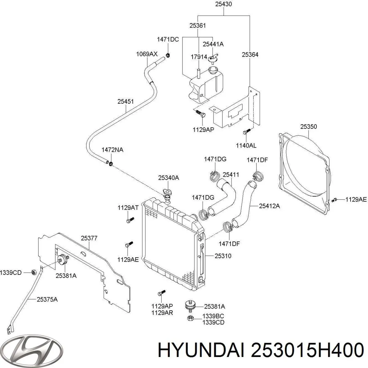 Радиатор 253015H400 Hyundai/Kia