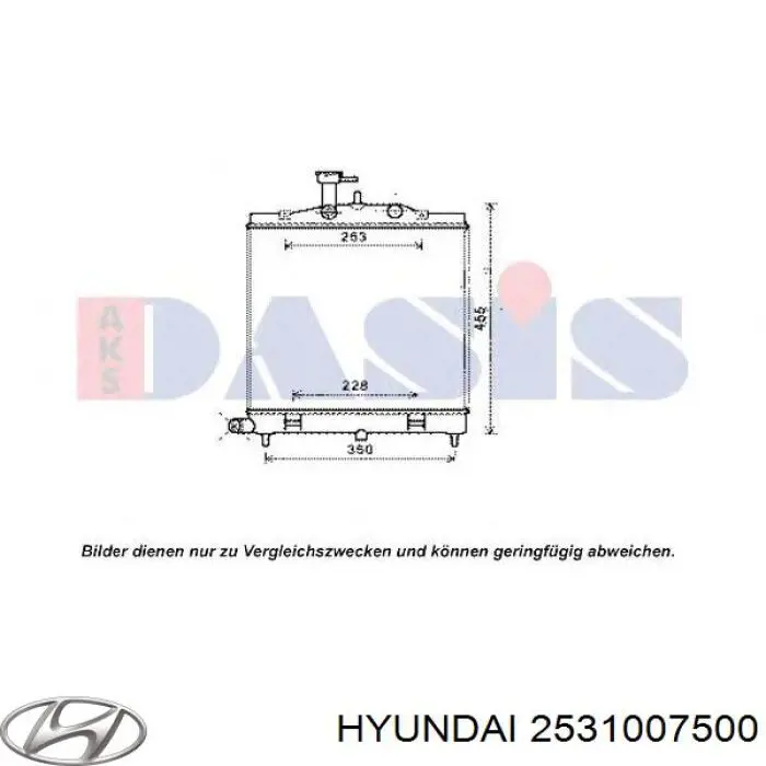 2531007500 Hyundai/Kia радиатор