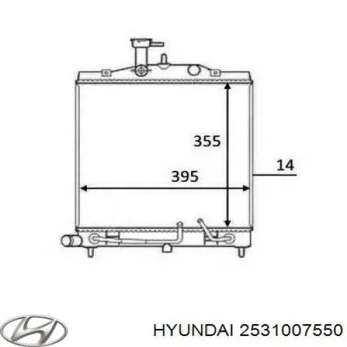 Купить 2531007550 Hyundai/Kia Радиатор водяной