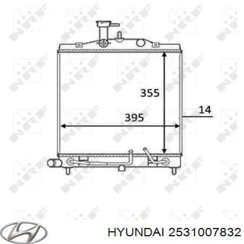 2531007832 Hyundai/Kia радиатор