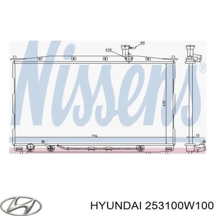 Купить 253100W100 Hyundai/Kia Радиатор водяной