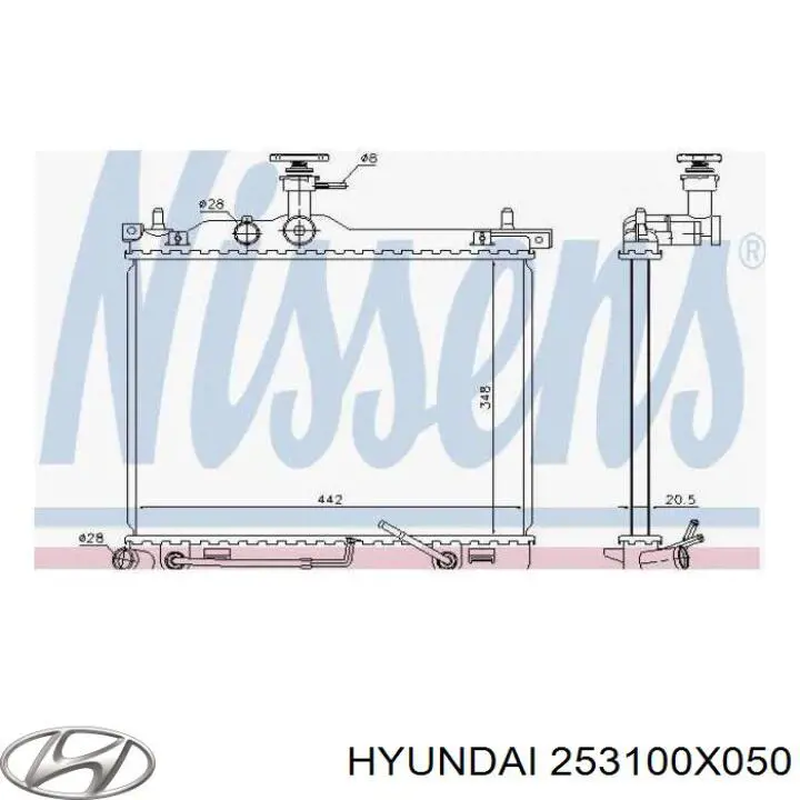 Купить 253100X050 Hyundai/Kia Радиатор водяной