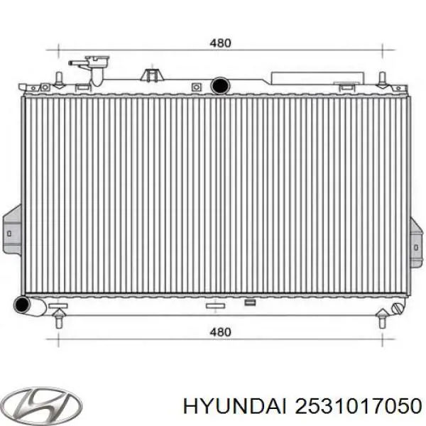 Купить 2531017050 Hyundai/Kia Радиатор водяной