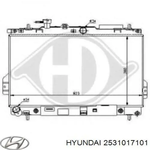 Купить 2531017101 Hyundai/Kia Радиатор водяной
