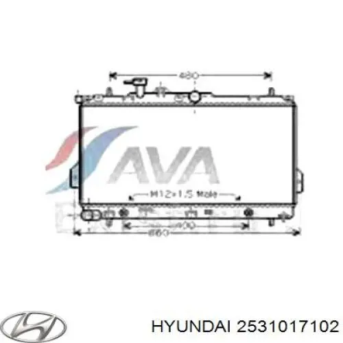 Радиатор 2531017102 Hyundai/Kia