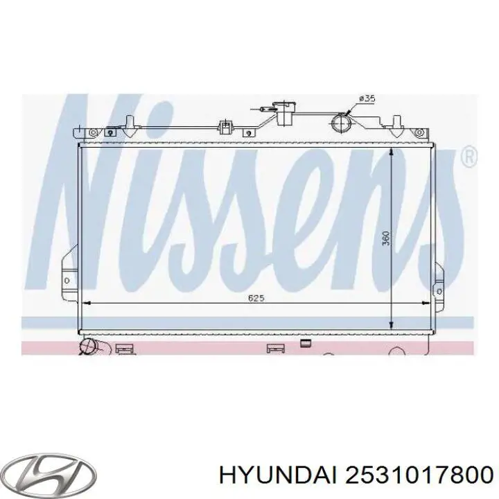 Радиатор охлаждения двигателя Hyundai/Kia 2531017800 цена, от 121.62 USD