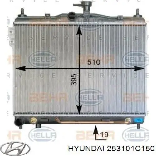 Купить 253101C150 Hyundai/Kia Радиатор водяной