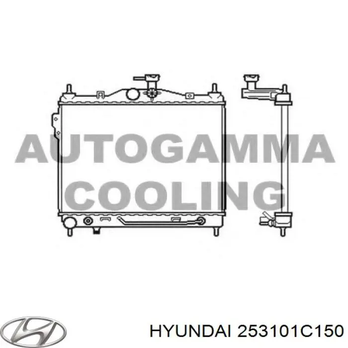 Радиатор 253101C150 Hyundai/Kia