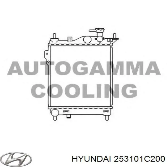 Радиатор охлаждения двигателя Hyundai/Kia 253101C200 цена, от 39.50 USD