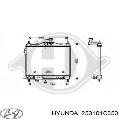 Купить 253101C350 Hyundai/Kia Радиатор водяной