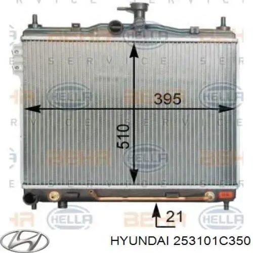 Радиатор 253101C350 Hyundai/Kia