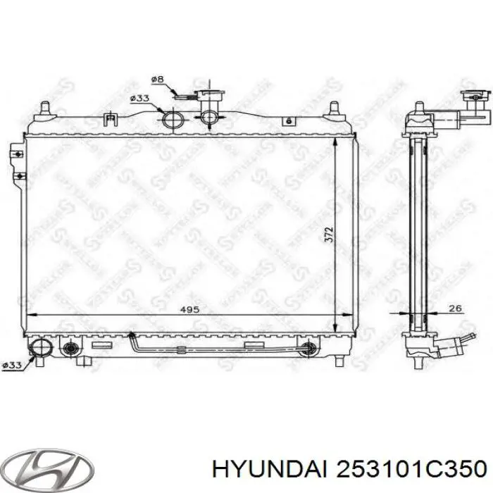 253101C350 Hyundai/Kia Радиатор основной