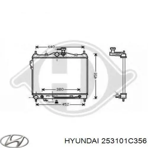 Купить 253101C356 Hyundai/Kia Радиатор водяной
