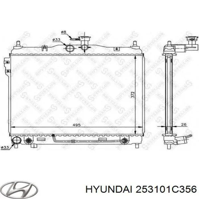 253101C356 Hyundai/Kia Радиатор основной