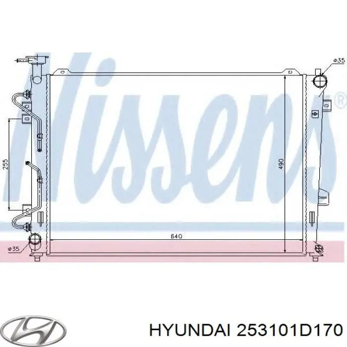 Купить 253101D170 Hyundai/Kia Радиатор водяной