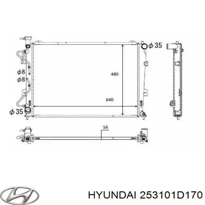 253101D170 Hyundai/Kia Радиатор основной